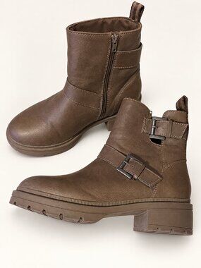 Rocket Dog Women's Brown Moto Ankle Boots Size 10